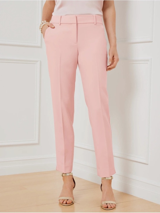 LOFT Pants - LOFT Blush Pink Straight-Leg Trousers